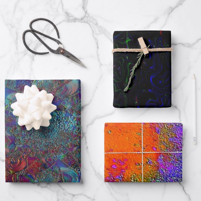 "Designers Dream" Wrapping Paper Sheet Set of 3 (Front)