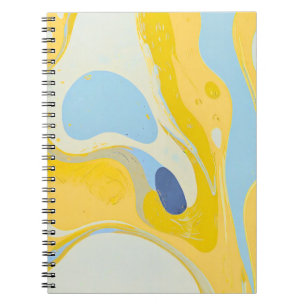 Designer's Notebook with Yellow & Blue Art