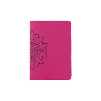 Designers wallet with Mandala art Passport Holder
