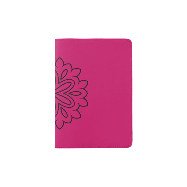 Designers wallet with Mandala art Passport Holder (Front)