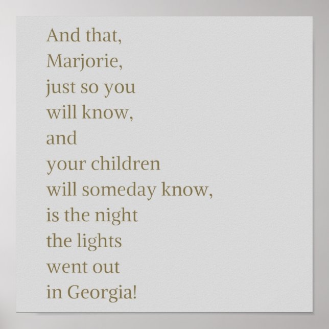 Designing Women Julia Sugarbaker Quote Poster (Front)