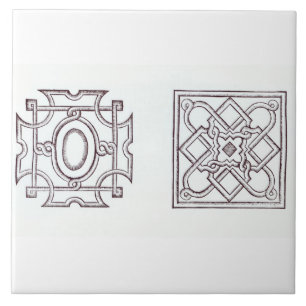 Designs for a knot garden, from 'The Country House Ceramic Tile
