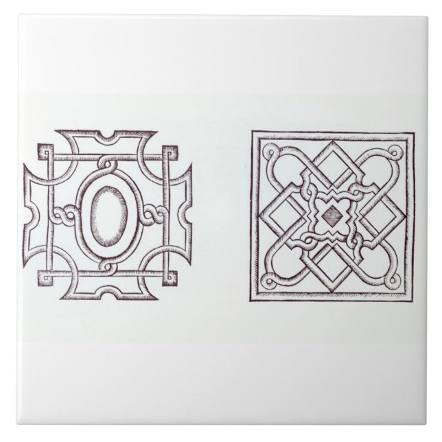 Designs for a knot garden, from 'The Country House Ceramic Tile (Front)