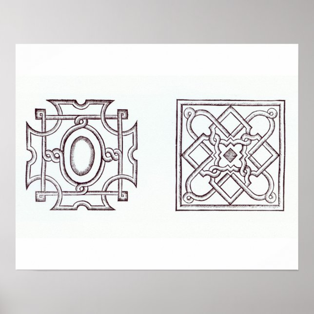 Designs for a knot garden, from 'The Country House Poster (Front)