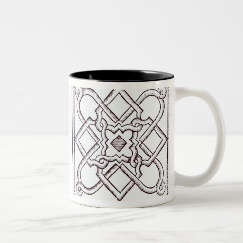 Designs for a knot garden from The Country House Two_Tone Coffee Mug