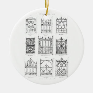 Designs for cast-iron gates, from 'Macfarlane's Ca Ceramic Ornament