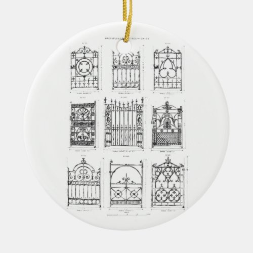 Designs for cast_iron gates from Macfarlanes Ca Ceramic Ornament