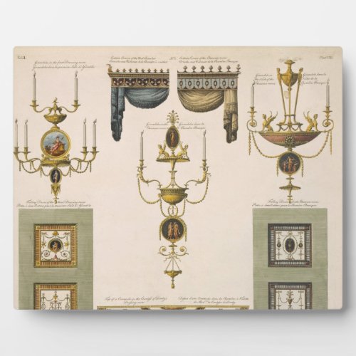 Designs for Curtain Cornices Girandoles and Foldi Plaque