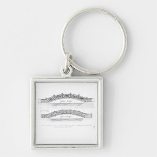 Designs for garden bridges, published 1773 (engrav keychain