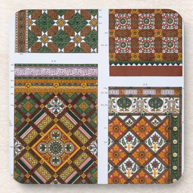 Designs for Majolica and Enamelled Tiles for Maw & Coaster (Front)