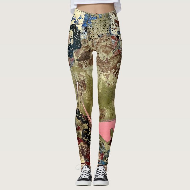 designs made from artist paintings leggings (Front)