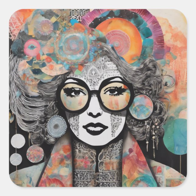 Designs of a Daydreamer Square Sticker (Front)