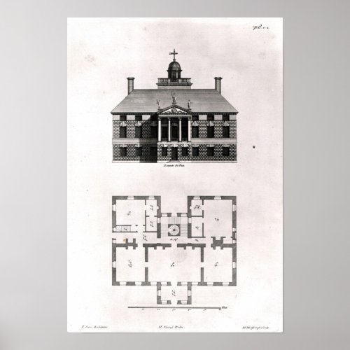 Designs of Inigo Jones 1727 Poster