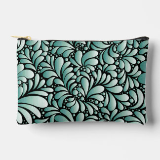 Desirable Fleur Pattern in Minty Green Accessory Pouch
