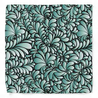 Desirable Fleur Pattern in Minty Green Bandana