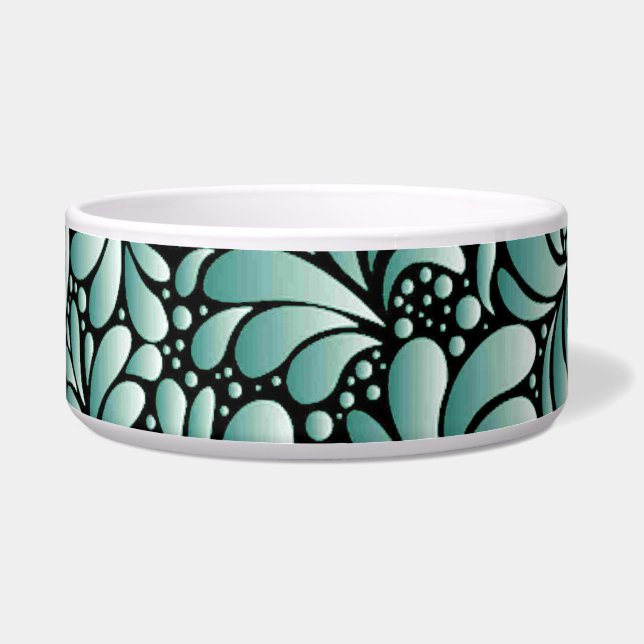 Desirable Fleur Pattern in Minty Green Bowl (Front)