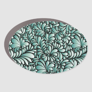 Desirable Fleur Pattern in Minty Green Car Magnet