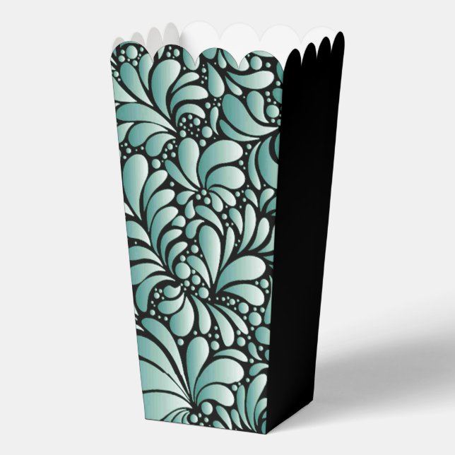 Desirable Fleur Pattern in Minty Green Favor Boxes (Back)