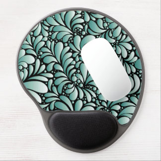 Desirable Fleur Pattern in Minty Green Gel Mouse Pad