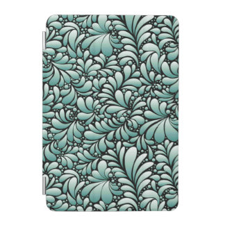 Desirable Fleur Pattern in Minty Green iPad Mini Cover