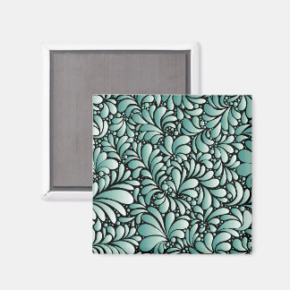 Desirable Fleur Pattern in Minty Green Magnet