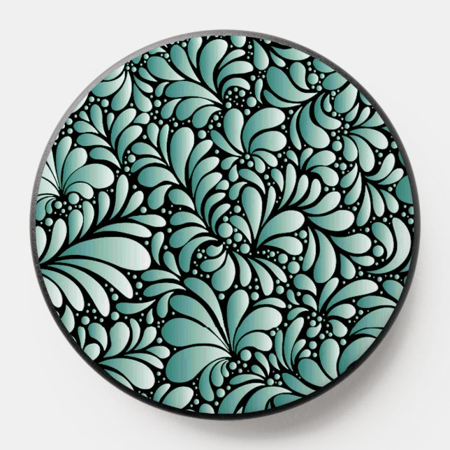 Desirable Fleur Pattern in Minty Green PopSocket (Popsocket)