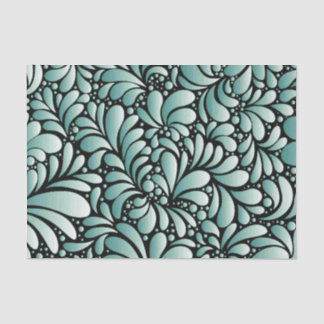 Desirable Fleur Pattern in Minty Green Tissue Paper