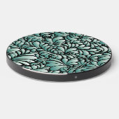Desirable Fleur Pattern in Minty Green Wireless Charger (Front 2)