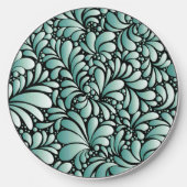 Desirable Fleur Pattern in Minty Green Wireless Charger (Front)