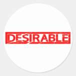 Desirable Stamp Classic Round Sticker