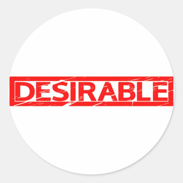 Desirable Stamp Classic Round Sticker (Front)