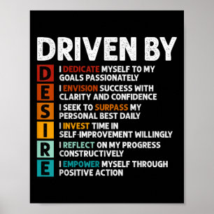 Desire Definition Motivational Quote Affirmations Poster
