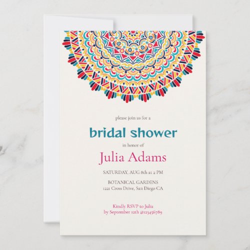 Desire Mandala Bridal Shower Invitation