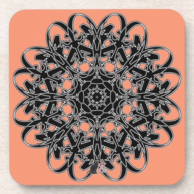 Desire Octa Glyph Dusk Beverage Coaster (Front)