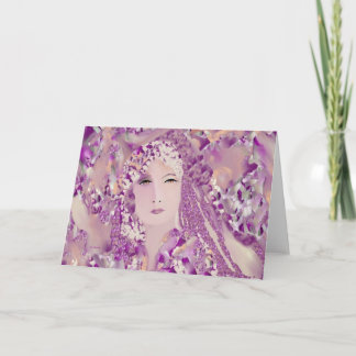 Desire Woman on Lavender Blank Greeting Card