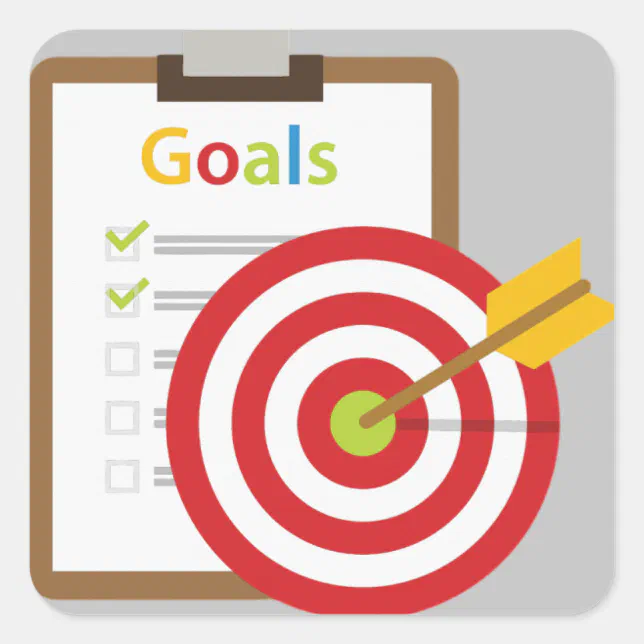 Desired Results Poster Square Sticker | Zazzle