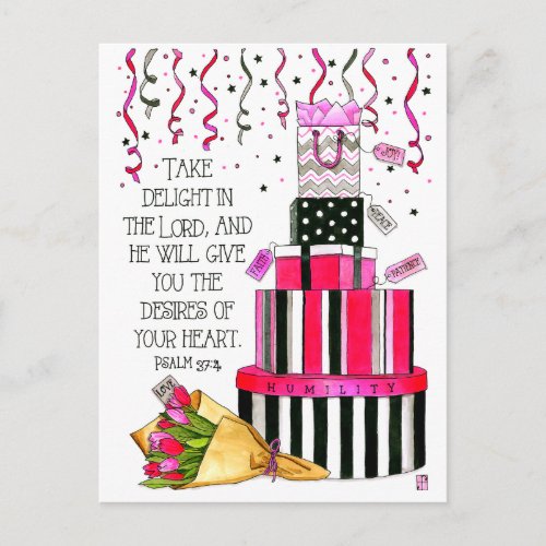 Desires of Your Heart Inspirational Postcard