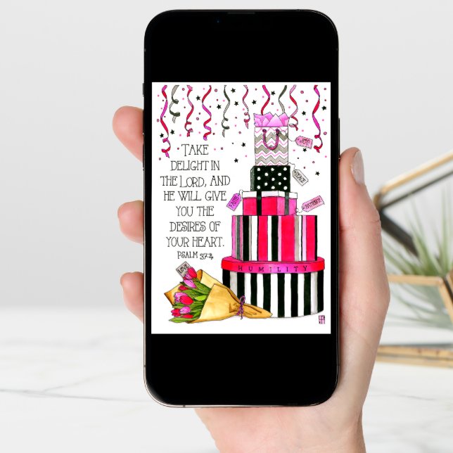 Desires of Your Heart Personalized Birthday Card (Front Digital)