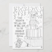 Desires of Your Heart Scripture Coloring Postcard (Front)