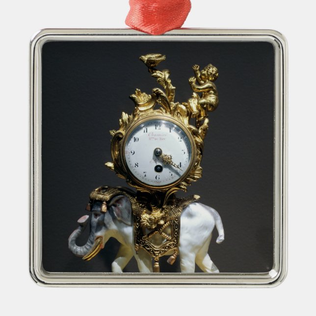 Desk clock metal ornament (Front)