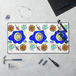 Desk Mat Aliens Space Astronauts 