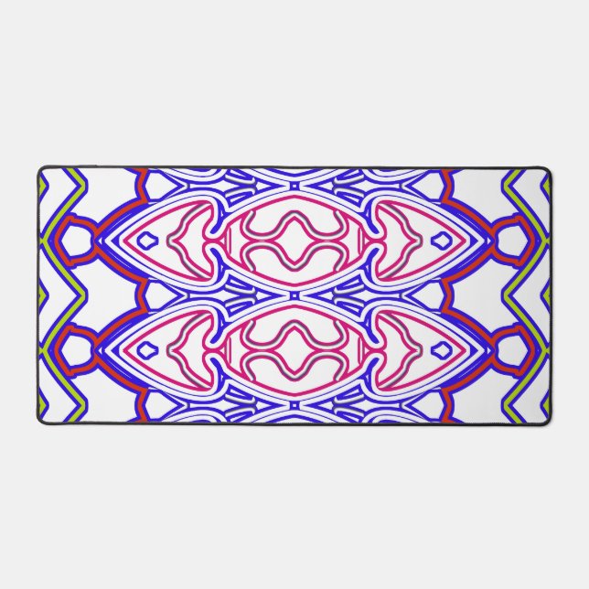 Desk Mat, An elegant multicolor seamless design  Mat (Front)