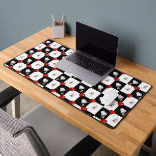 Desk Mat Beer Teddy Bears Red Hearts 