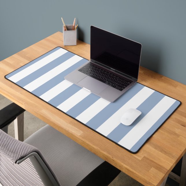 Desk Mat Blue & White Stripe (Office 2)