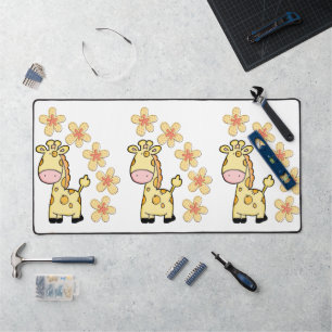 Desk Mat Giraffe Floral 