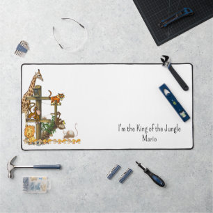 Desk Mat Giraffe Lion Jungle Animals