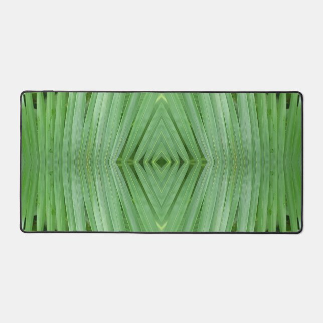 Desk Mat, Green seamless stripes modern art design Mat (Front)