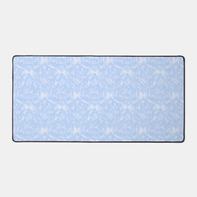 Desk Mat Light Blue Bows (Front)