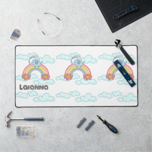 Desk Mat Rainbow Elephant 