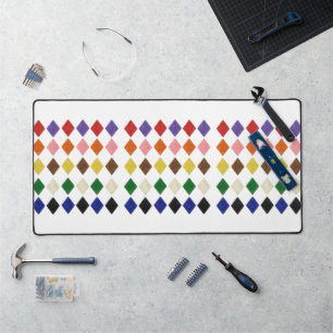 Desk Mat Rainbow Triangles Colorful 